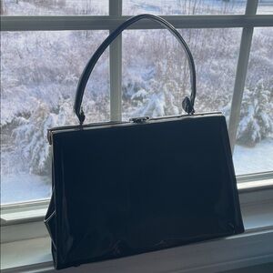 Vintage Pin Up Style Elegant Black Handbag